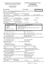 Đề thi Giữa kì 1 Sinh học 10 năm 2024-2025 trường THPT Lê Hồng Phong (Đắk Lắk)